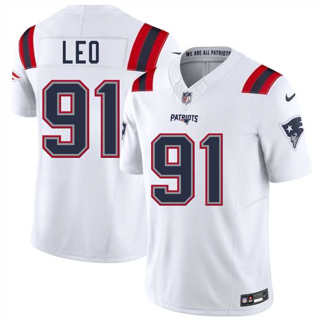 Men & Women & Youth New England Patriots #91 Titus Leo White 2025 F.U.S.E. Vapor Limited Stitched Jersey